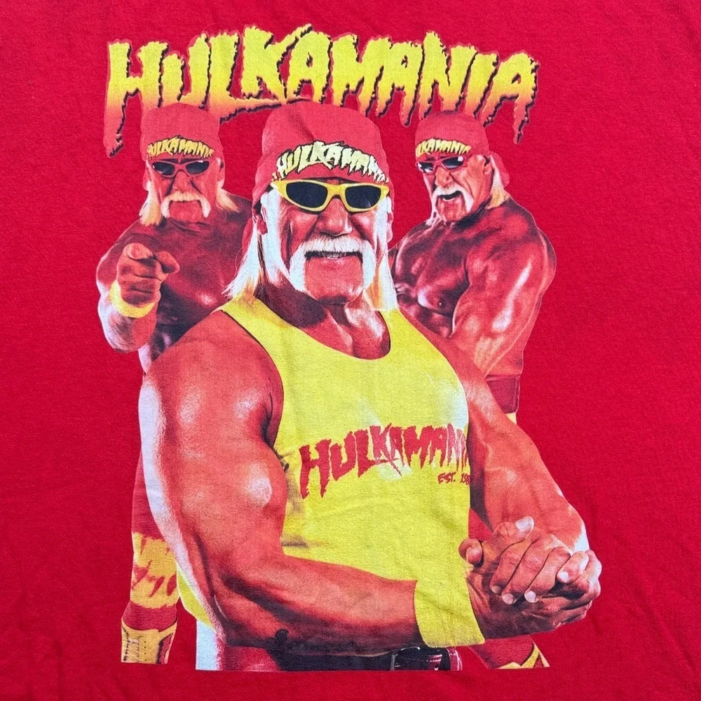 Hulkamania Red Graphic Tee men’s size 5X 100% cotton t shirt wrestling - Picture 2 of 8